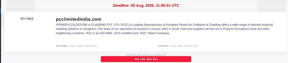 Pioneer Coldstore & Cladding Pvt. Ltd. Falls Victim to LockBit 5.0 Ransomware