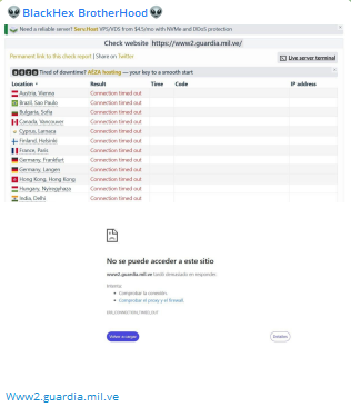BlackHex Brotherhood targets the website of Bolivarian National Guard