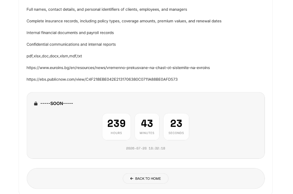 Euroins Bulgaria falls victim to KRYBIT ransomware