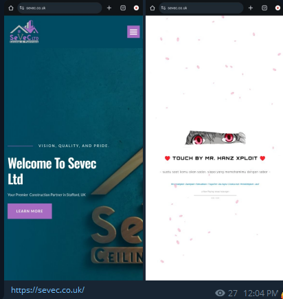 DeepCore Network targets the website of SeVeC Ltd