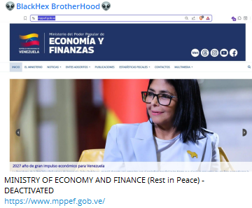 BlackHex Brotherhood targets the website of Ministry of People’s Power for Economy and Finance