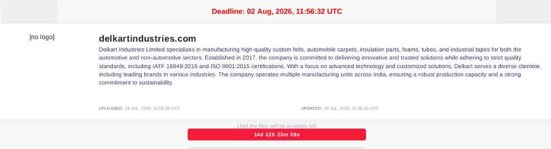 Delkart Industries Limited Falls Victim to LockBit 5.0 Ransomware