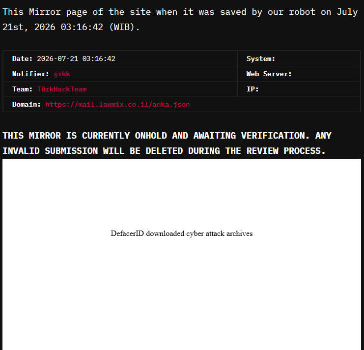 TurkHackTeam targets the website of LawMix Legal Database
