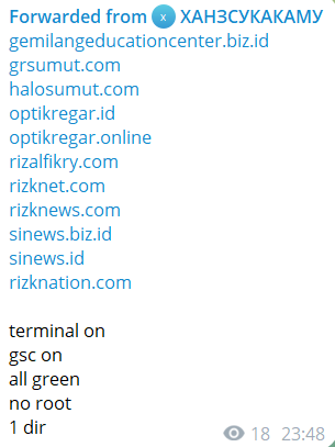 Alleged sale of webshell access to RizkNews