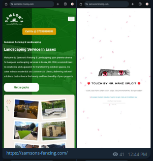 DeepCore Network targets the website of by Samson’s Fencing & Landscaping