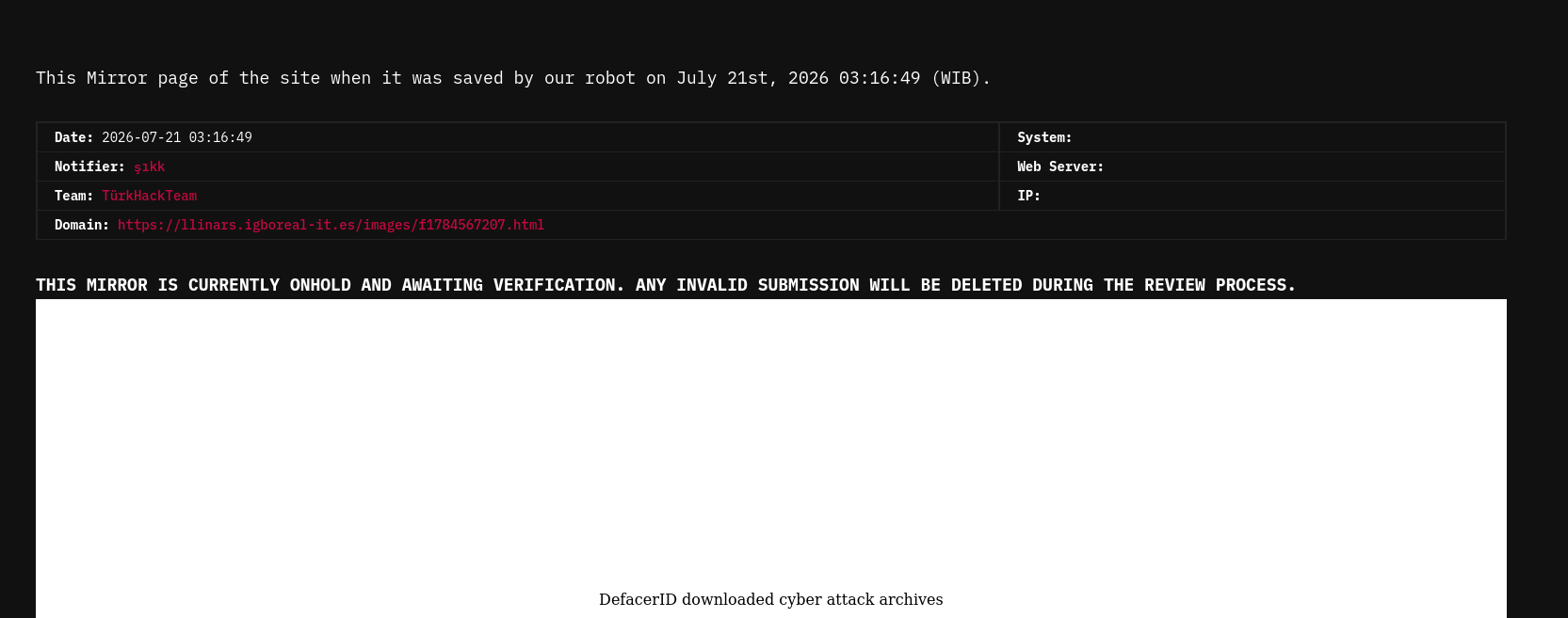 ş1kk targets website of igboreal-it.es