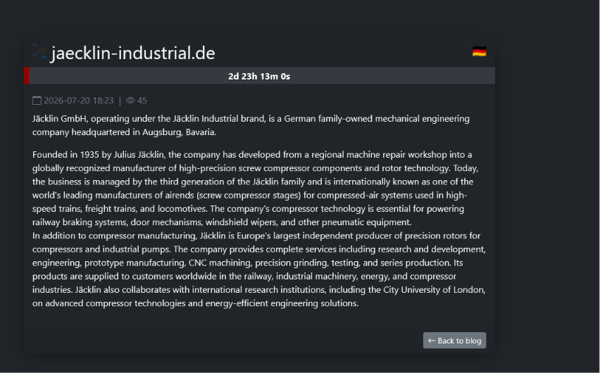 Gebr. Jäcklin GmbH falls victim to SafePay ransomware