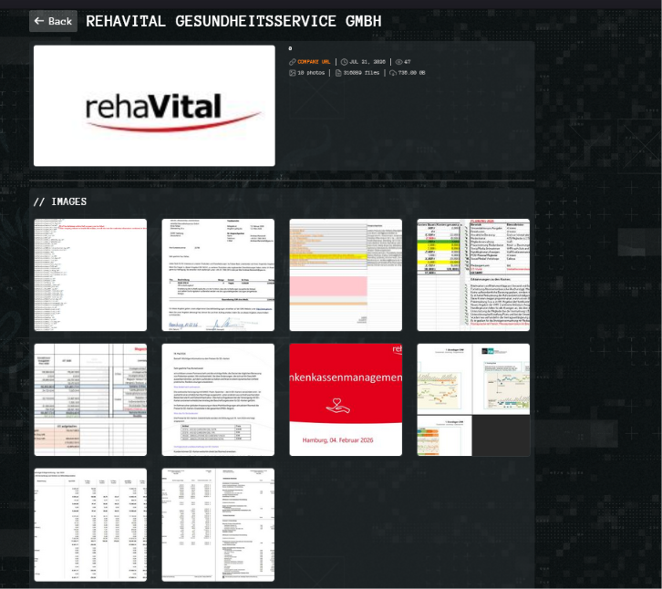 rehaVital Gesundheitsservice GmbH falls victim to Qilin ransomware