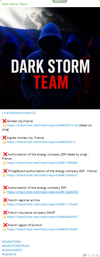 Dark Storm Team targets the website of MACIF