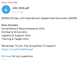 Alleged leak of Ministry of Defence
