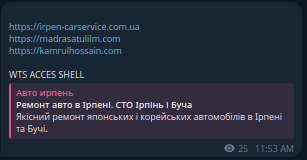 Alleged sale of Web shell access to Aggregate carservice