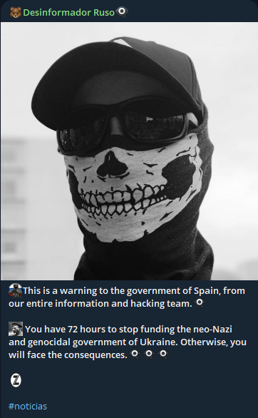 Desinformador ruso claims to target Government of Spain