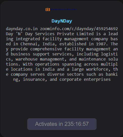 Day N Day Services Private Limited falls victim to The Gentlemen ransomware