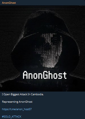 AnonGhost claims to target Cambodia