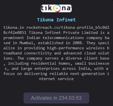 Tikona Infinet Private Limited Falls Victim to The Gentlemen Ransomware
