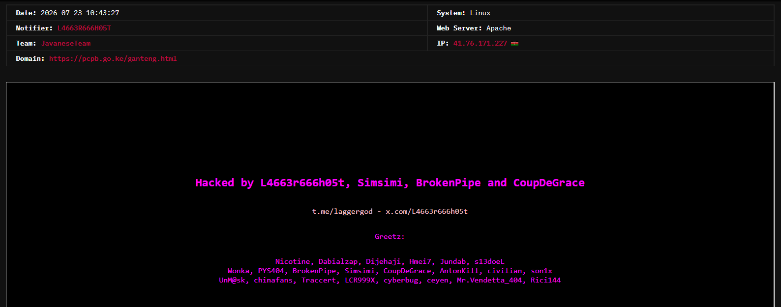 L4663R666H05T targets the website of Pest Control Products Board (PCPB)