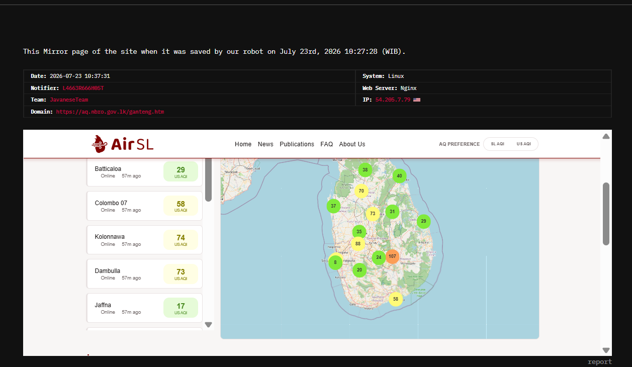 L4663R666H05T targets the website of National Building Research Institute – NBRI