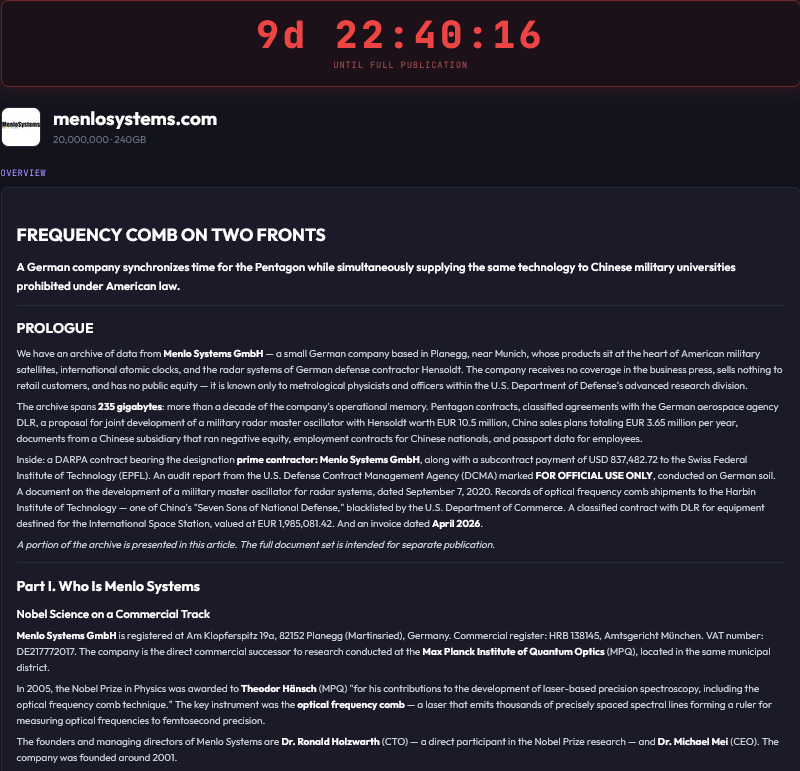 Menlo Systems Falls Victim to SETTRA Ransomware