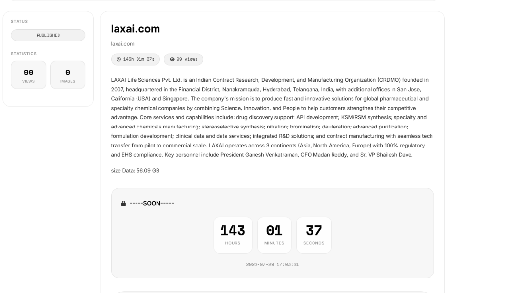 LAXAI Life Sciences falls victim to KRYBIT ransomware