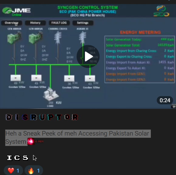 Alleged unauthorized access to Pakistan Solar System
