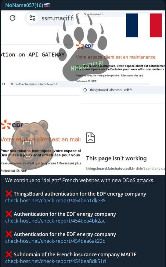 NoName targets the websites of Macif