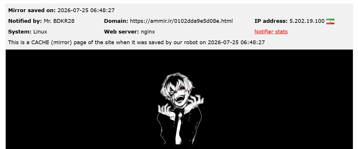 Mr. BDKR28 targets the website of AMMIR (Association of Medical Manufacturers and Importers Representative)