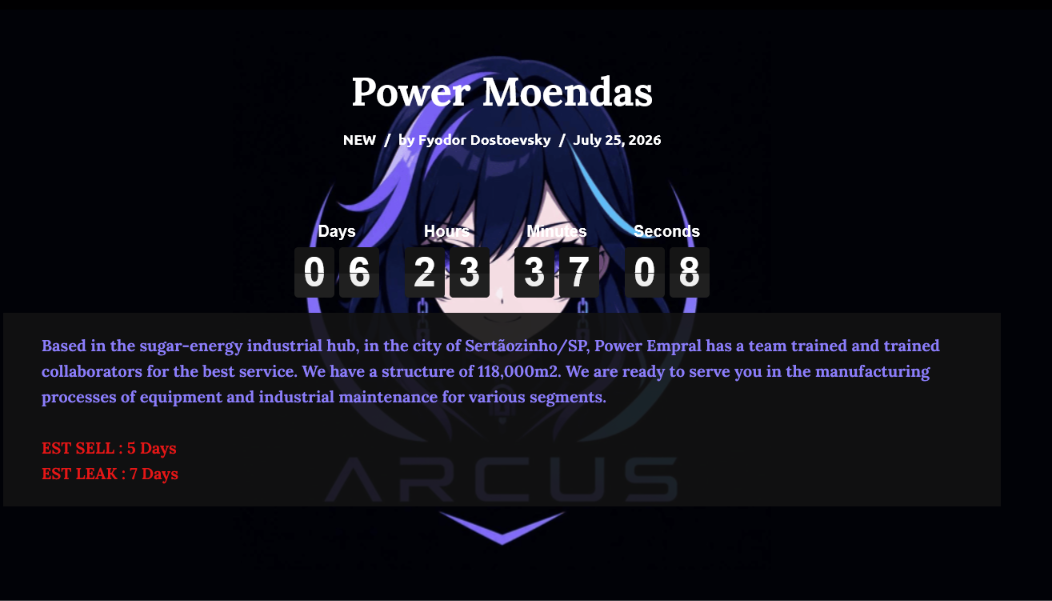 Power Moendas falls victim to ARCUS MEDIA Ransomware