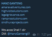 Alleged sale of web shell access to Legal Grievance