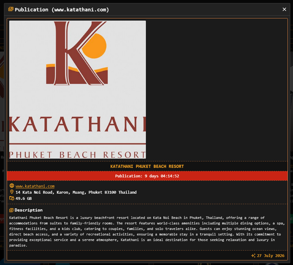 Katathani Phuket Beach Resort falls victim to DragonForce Ransomware
