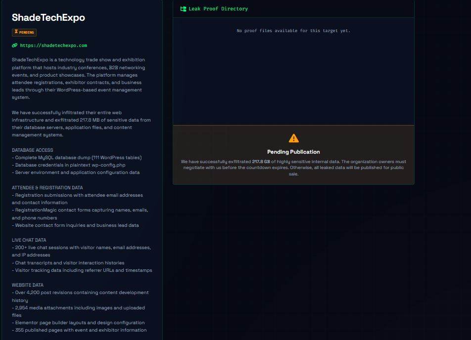ShadeTechExpo Falls Victim to CRPx0 Ransomware