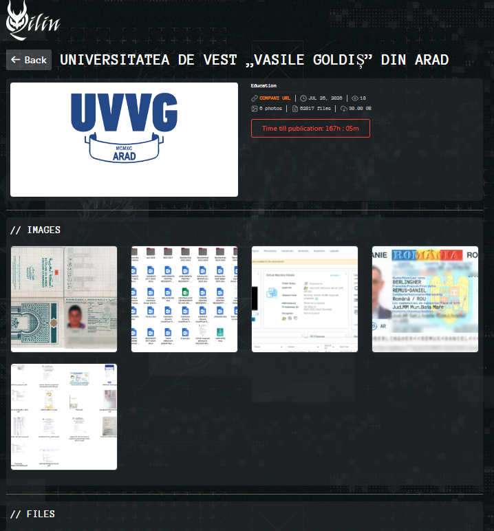 Universitatea de Vest „Vasile Goldiș” din Arad Falls Victim to Qilin Ransomware