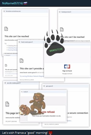 NoName targets the website of Sécurité routière