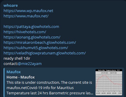 Alleged sale of shell access to Maufox Weather & Aviation