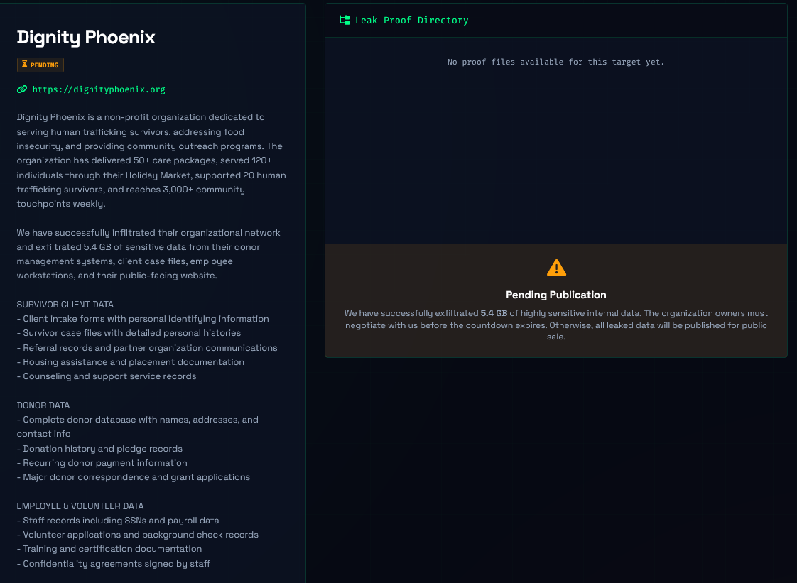 Dignity Phoenix Project falls victim to CRPx0 Ransomware