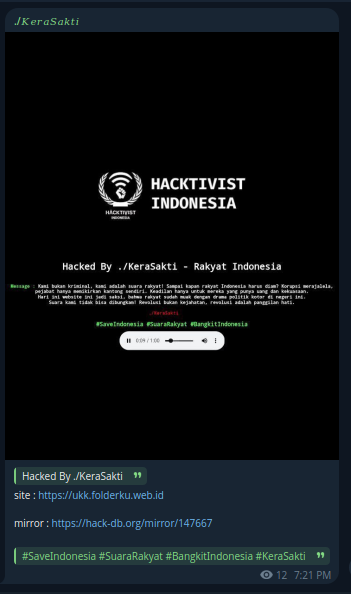 ./KeraSakti targets the website of Folderku