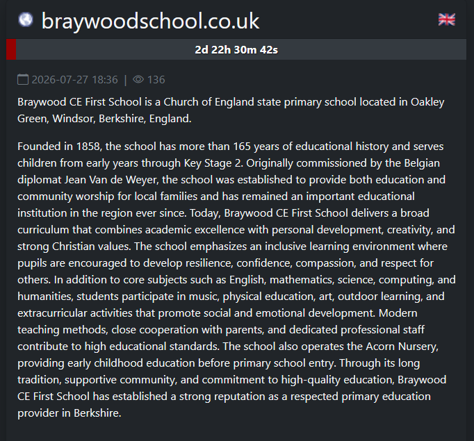 Braywood CE First School falls victim to SAFEPAY ransomware
