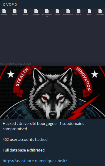 Alleged Data Breach of Burgundy Europe University