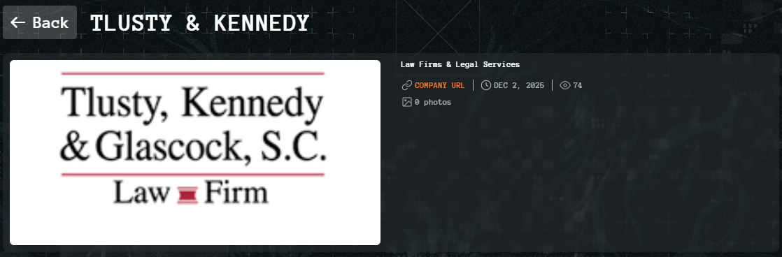 Tlusty，Kennedy&Glascock，S.C.成为Qilin勒索软件的受害者