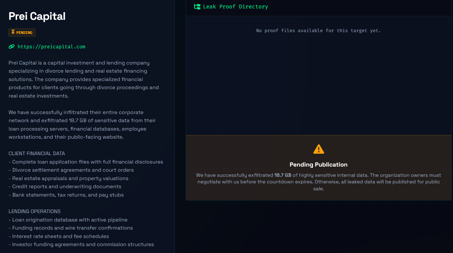 PREI Capital Group falls victim to CRPx Ransomware