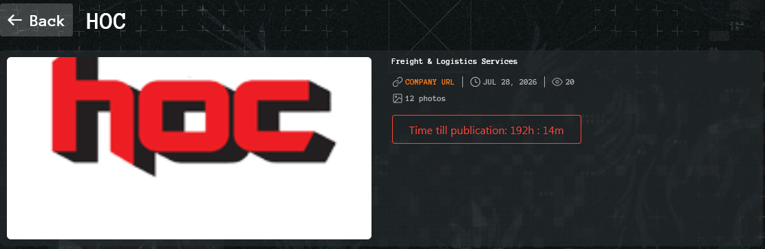 HOC Global Solutions falls Victim to Qilin Ransomware