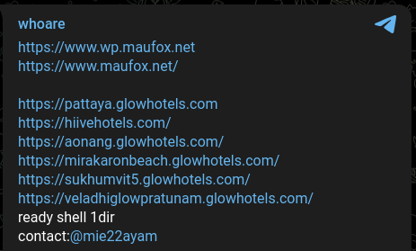 Alleged sale of shell access to HIIVE Hotels