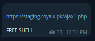 Alleged unauthorized webshell access to Royal X