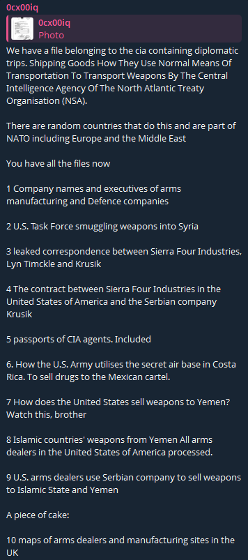 Alleged data leak of Krušik