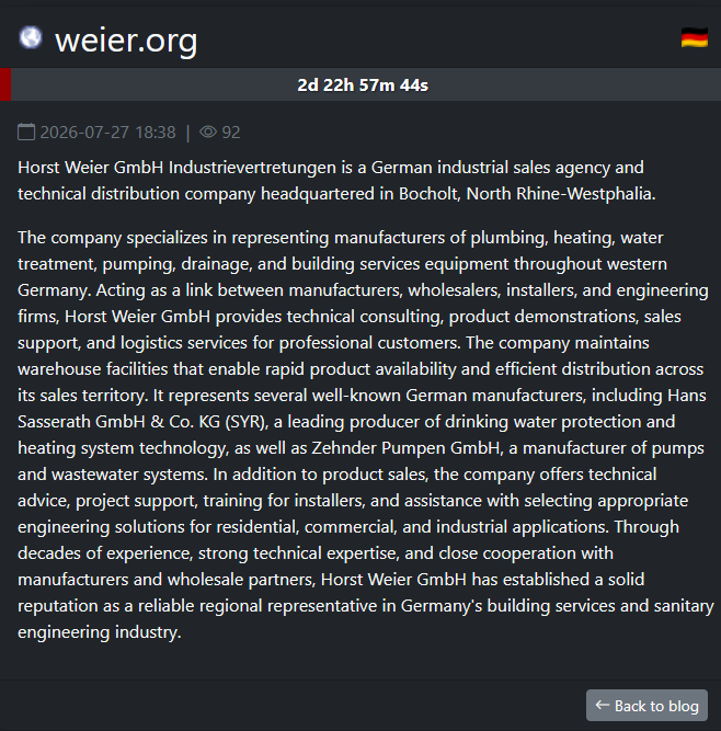 Horst Weier GmbH falls victim to SafePay ransomware