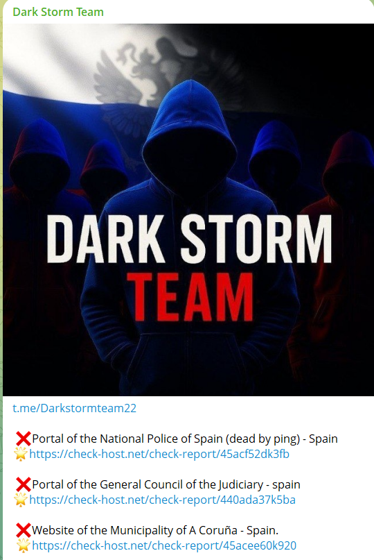 Dark Storm Team targets the website of Granada Provincial Tourism Board