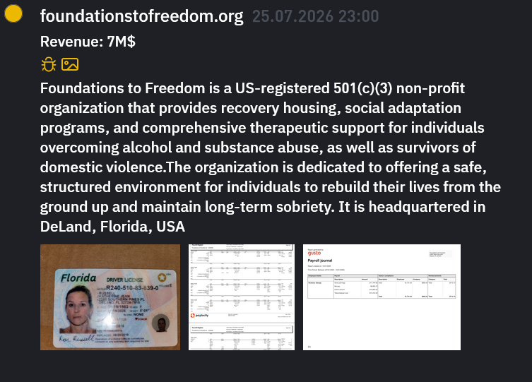 Foundations to Freedom, Inc. falls victim to INC RANSOM Ransomware