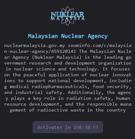 Malaysian Nuclear Agency falls Victim to The Gentlemen Ransomware