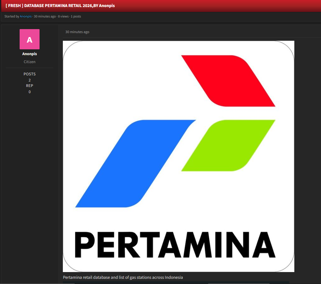 Alleged Data Breach of Pertamina Retail