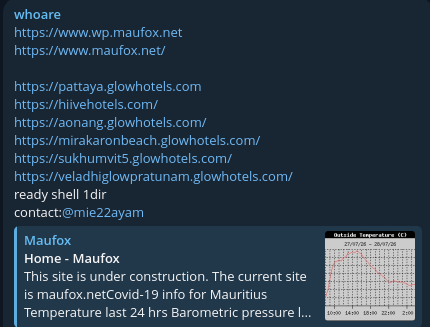 Alleged sale of Webshell access to VELA Dhi GLOW Pratunam