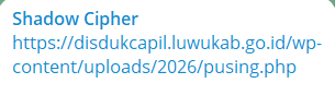 shadow cipher targets the website of Dinas Kependudukan dan Pencatatan Sipil (Disdukcapil) Kabupaten Luwu